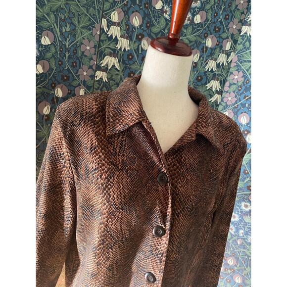 Vintage snake print light jacket, size M - Picture 4 of 7